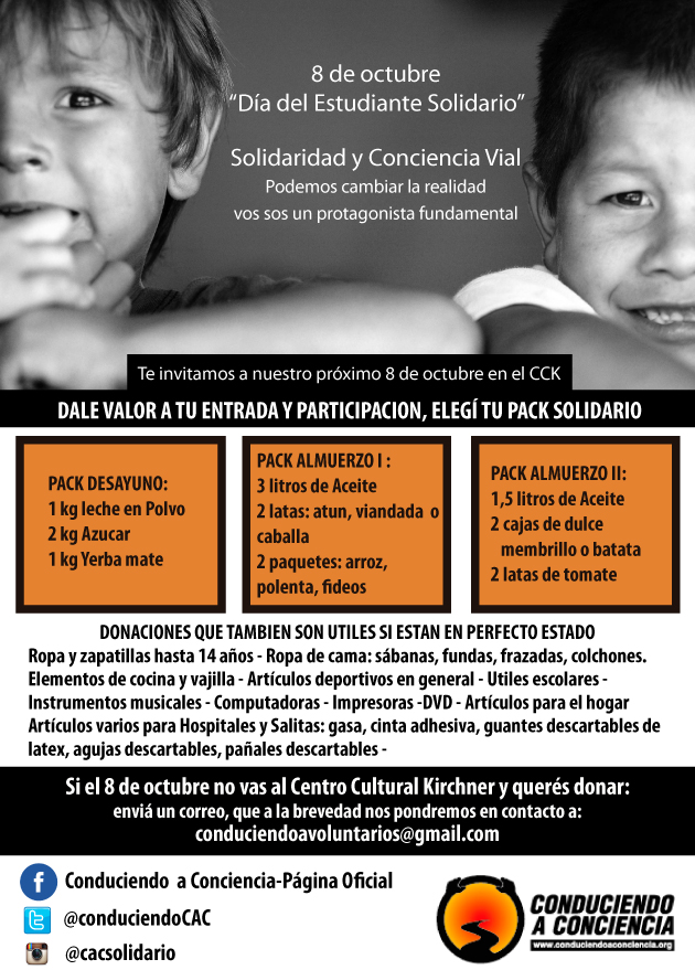 Miércoles 8 de Octubre - Recital Solidario